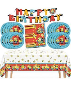 Minions Birthday Party Decorations Set for 16 Guests Banner Plates Napkins